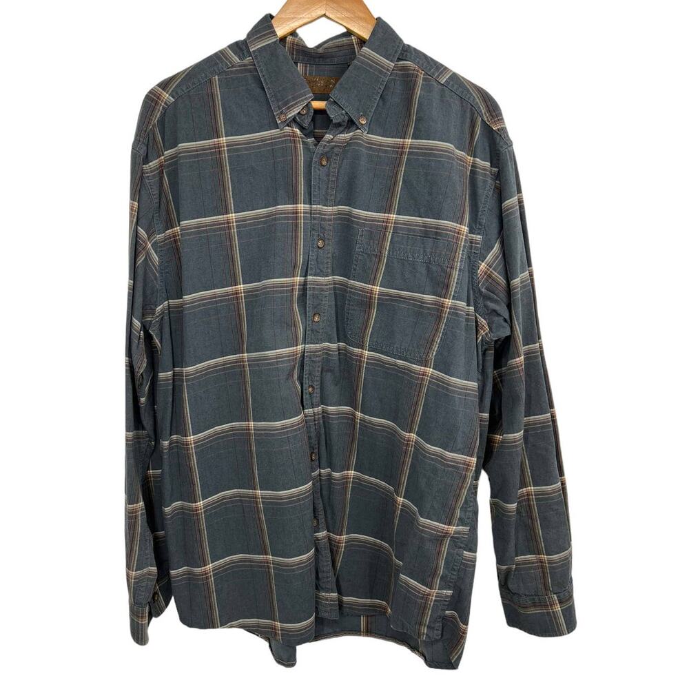 MORGAN CREEK OUTFITTERS Plaid Button Up Long Sleeve SZ LG